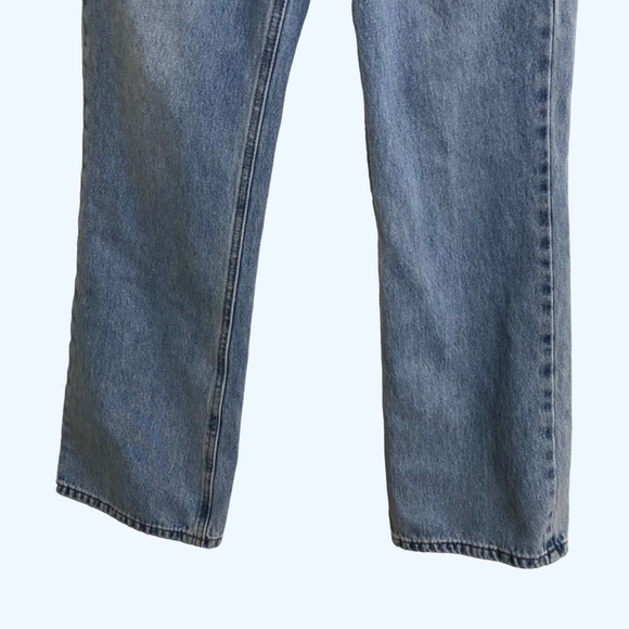 Princess Polly Woman’s High Rise Straight Leg Blue Jeans Denim Pants Size 4 - Picture 3 of 4